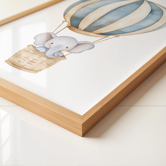 Elefant Heißluftballon Pastell