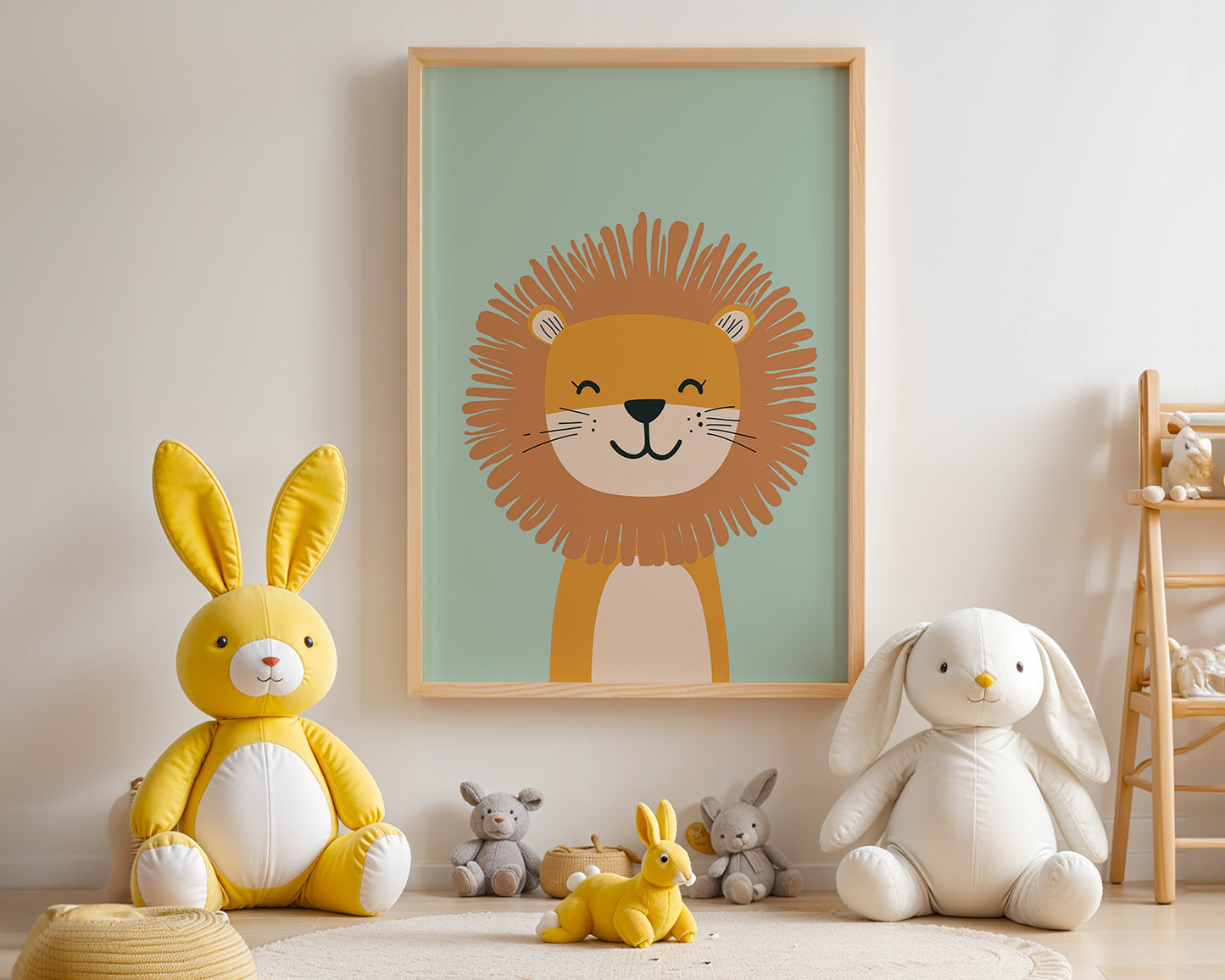 Löwe Cartoon Pastellfarben