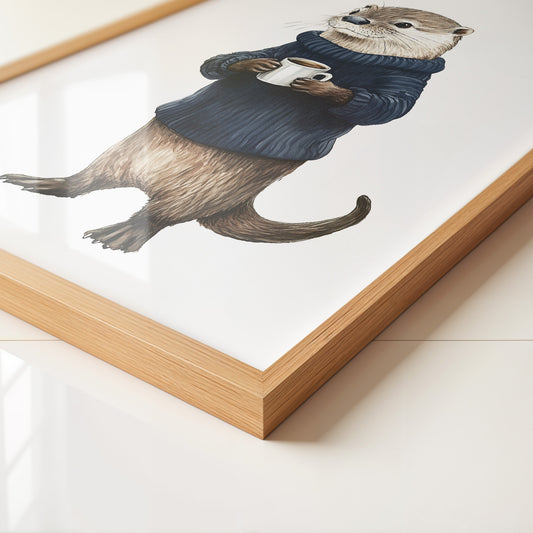 Otter im Pullover gemütlich