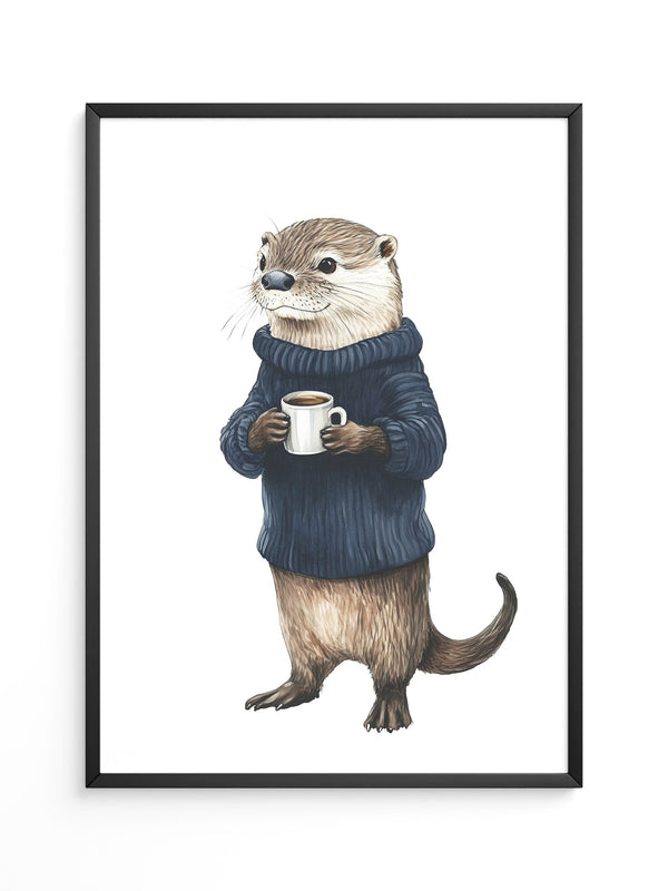 Otter im Pullover gemütlich