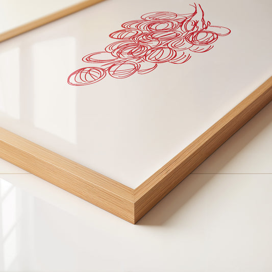 Weintrauben Skizze Rot