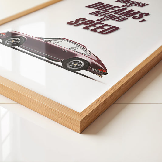 Porsche Auto seitlich Retro