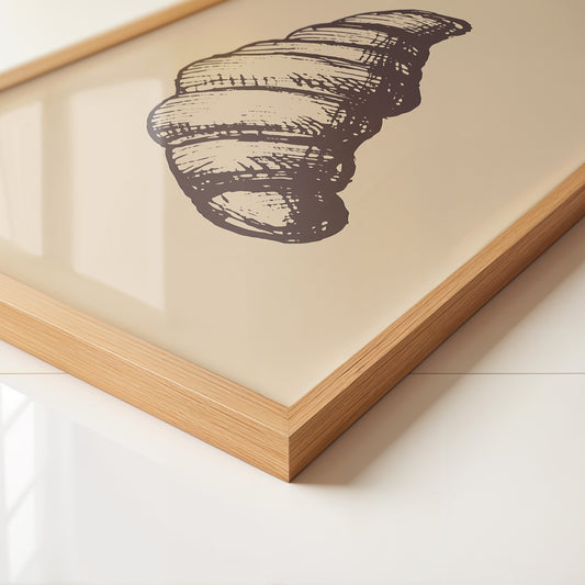 Croissant Vintage-Skizze Beige