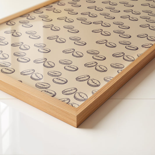 Kaffeebohnen Muster Vintage