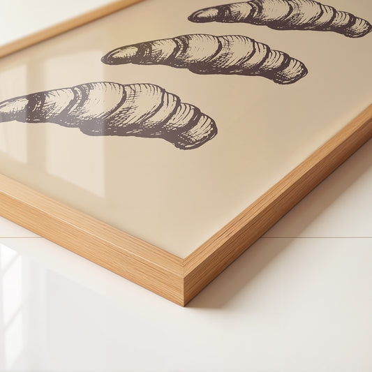 Croissants Vintage Zeichnung