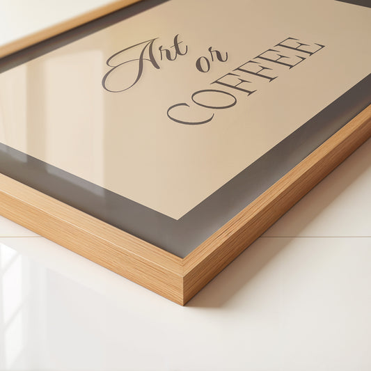 Kaffee Schrift diagonale Typografie