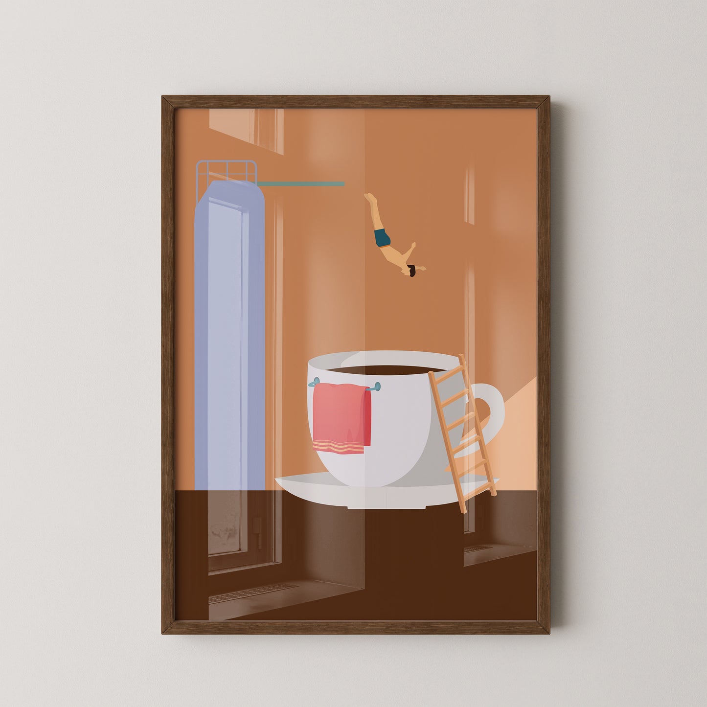 Kaffee Sprungbrett Illusion