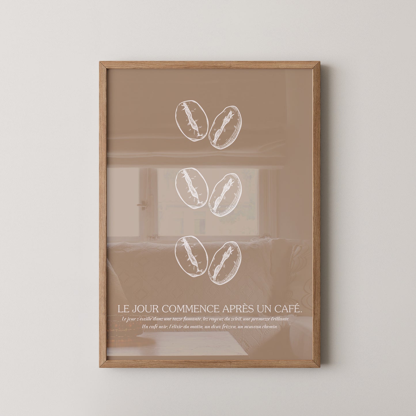 Kaffeebohnen Zeichnung minimalistisch