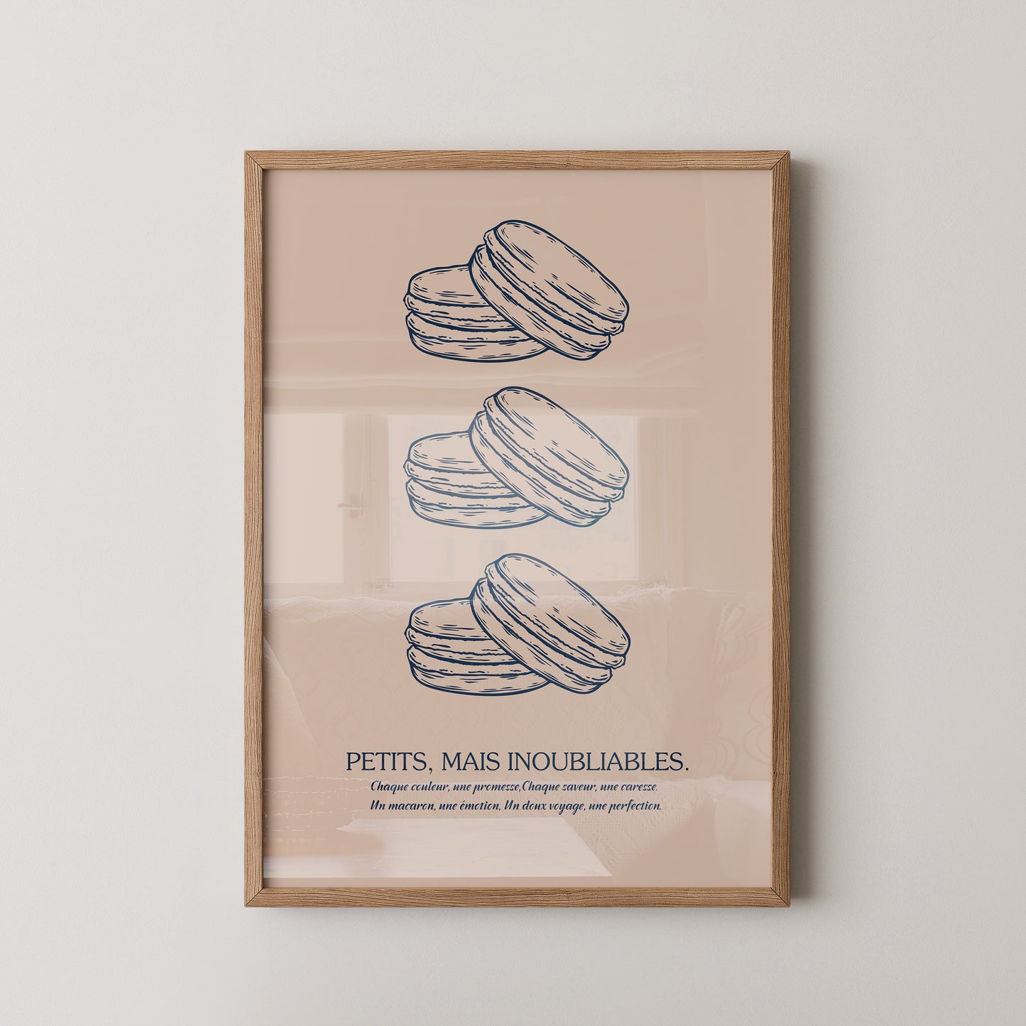 Macarons Illustrativ Retro-Stil