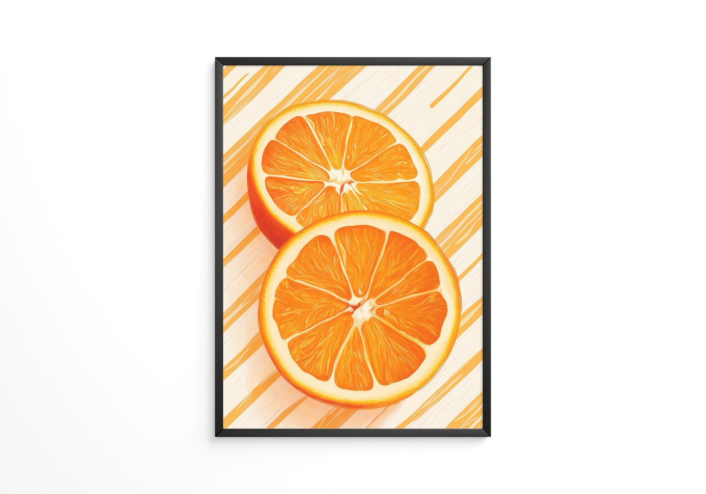 Orangen Scheiben grafisch