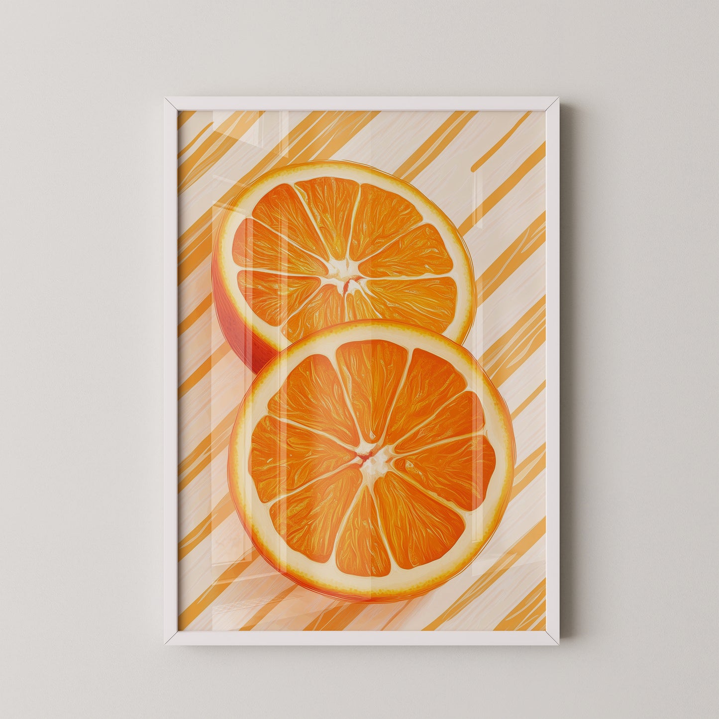 Orangen Scheiben grafisch