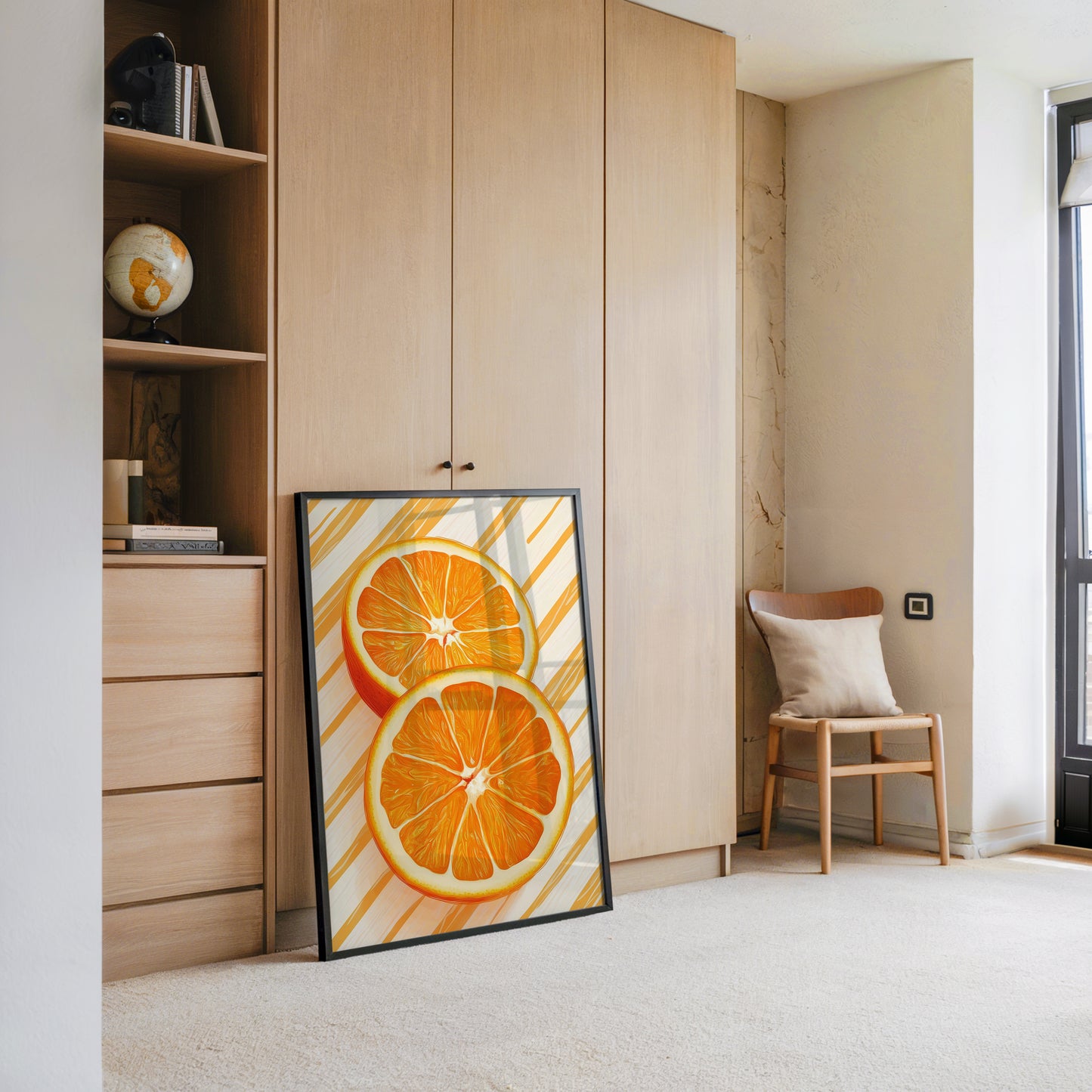 Orangen Scheiben grafisch