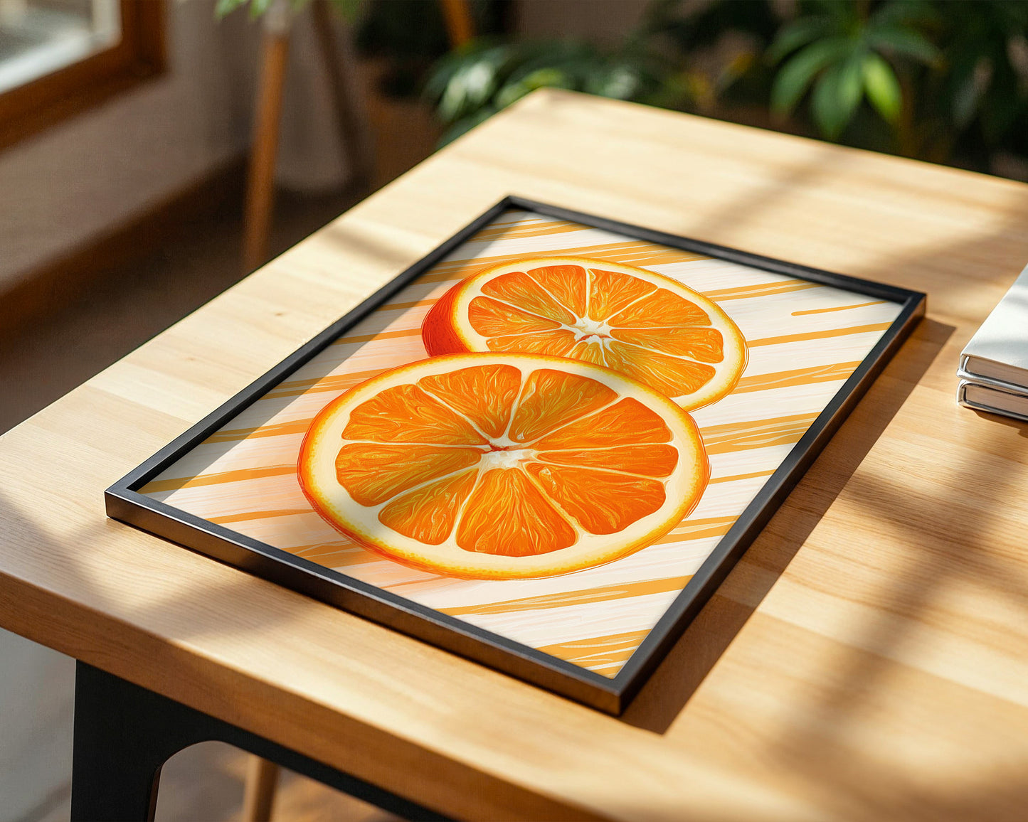 Orangen Scheiben grafisch