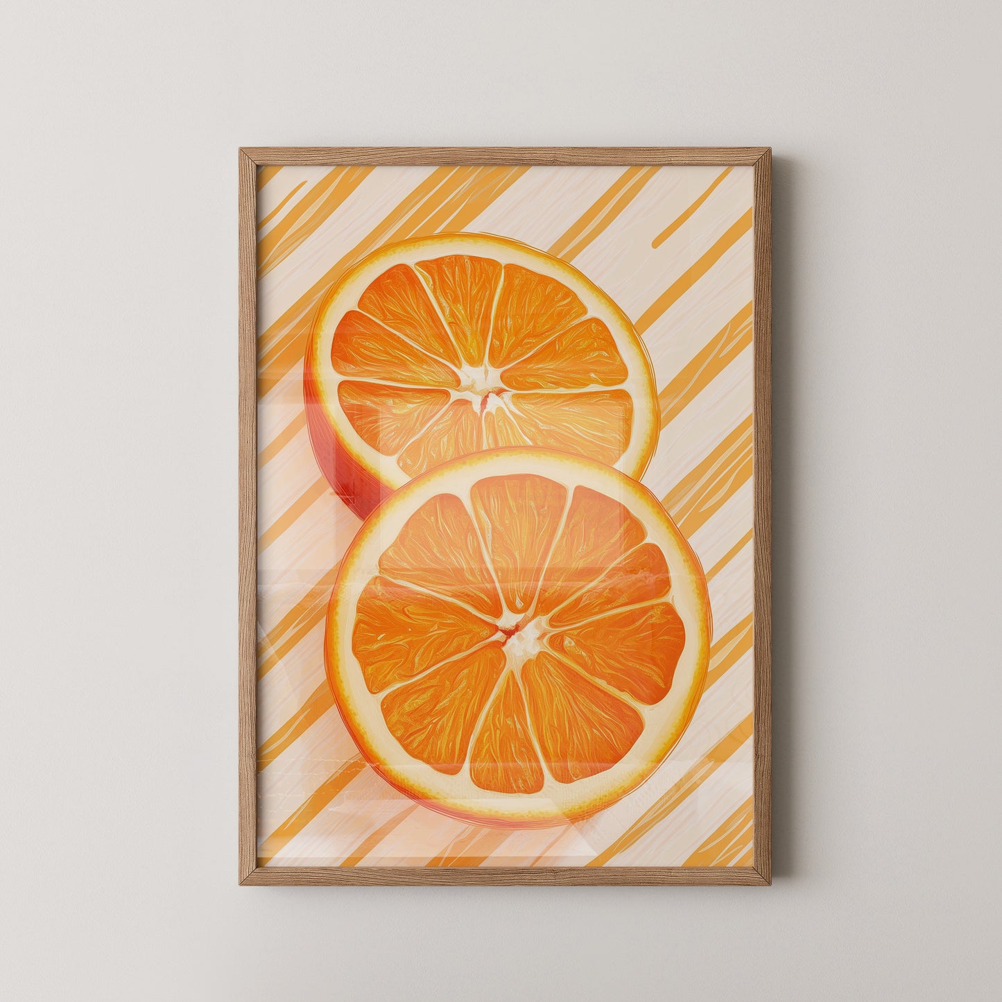 Orangen Scheiben grafisch