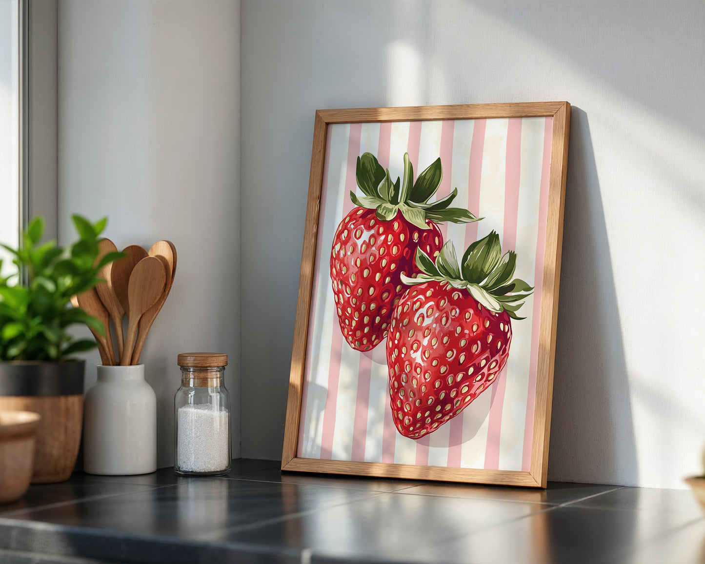 Erdbeeren gestreift Vintage