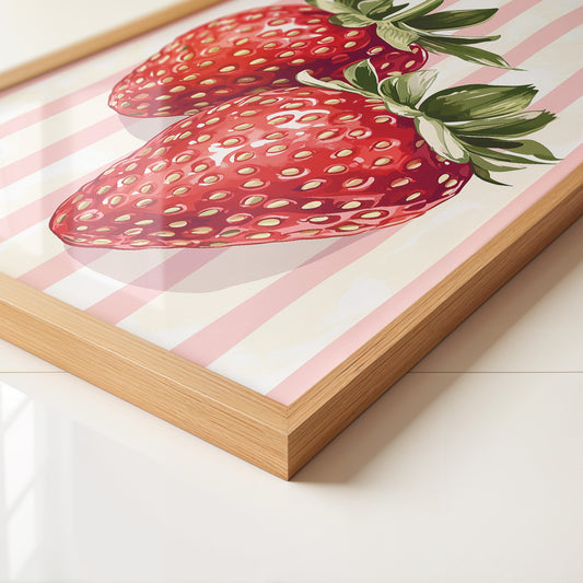Erdbeeren gestreift Vintage