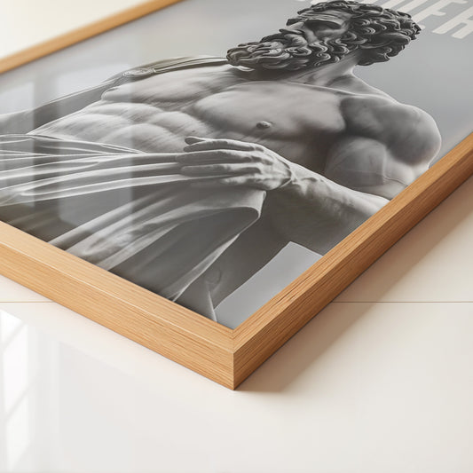 Statue Muskel Marmor Grau