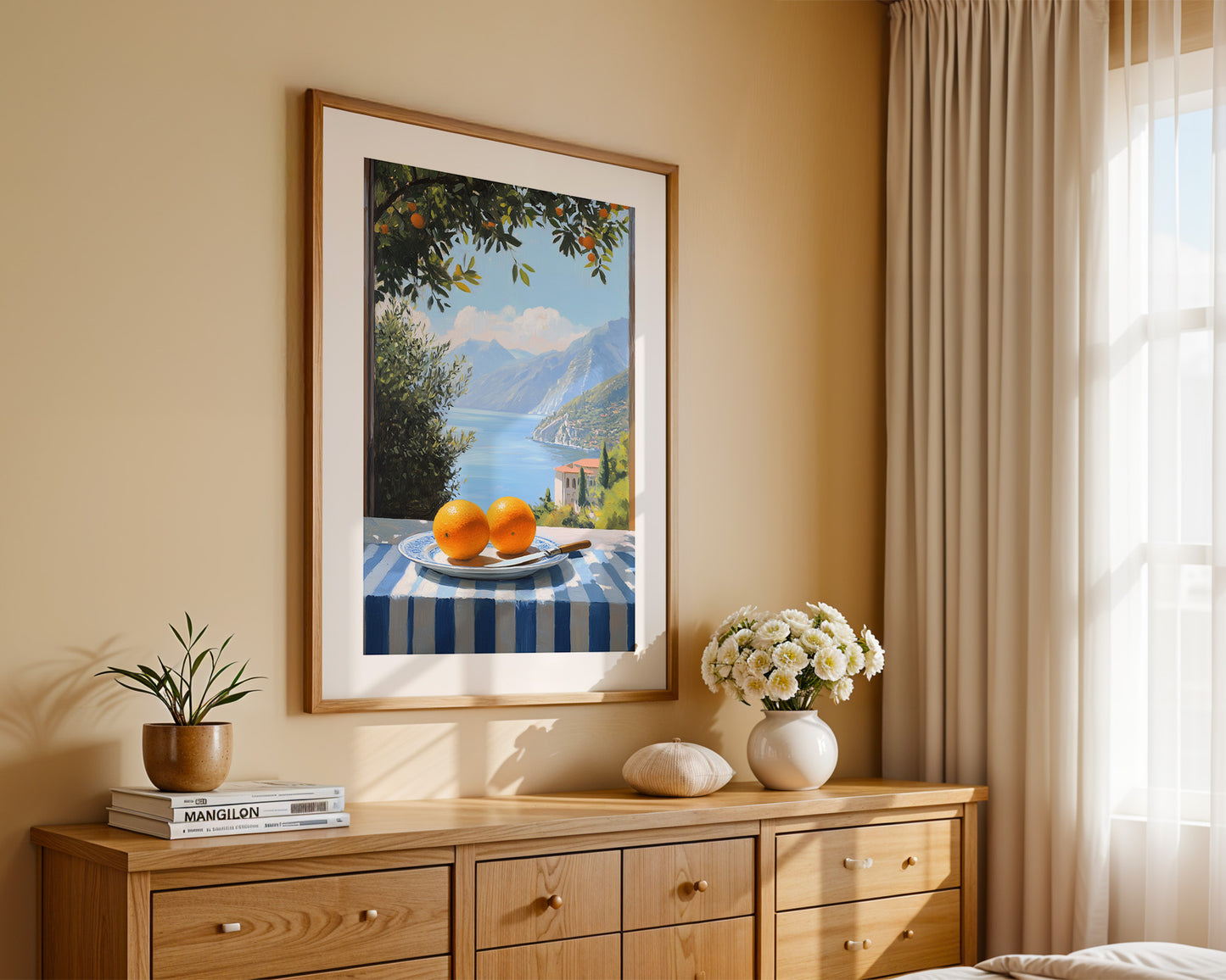 Orangen See Blick Kulisse