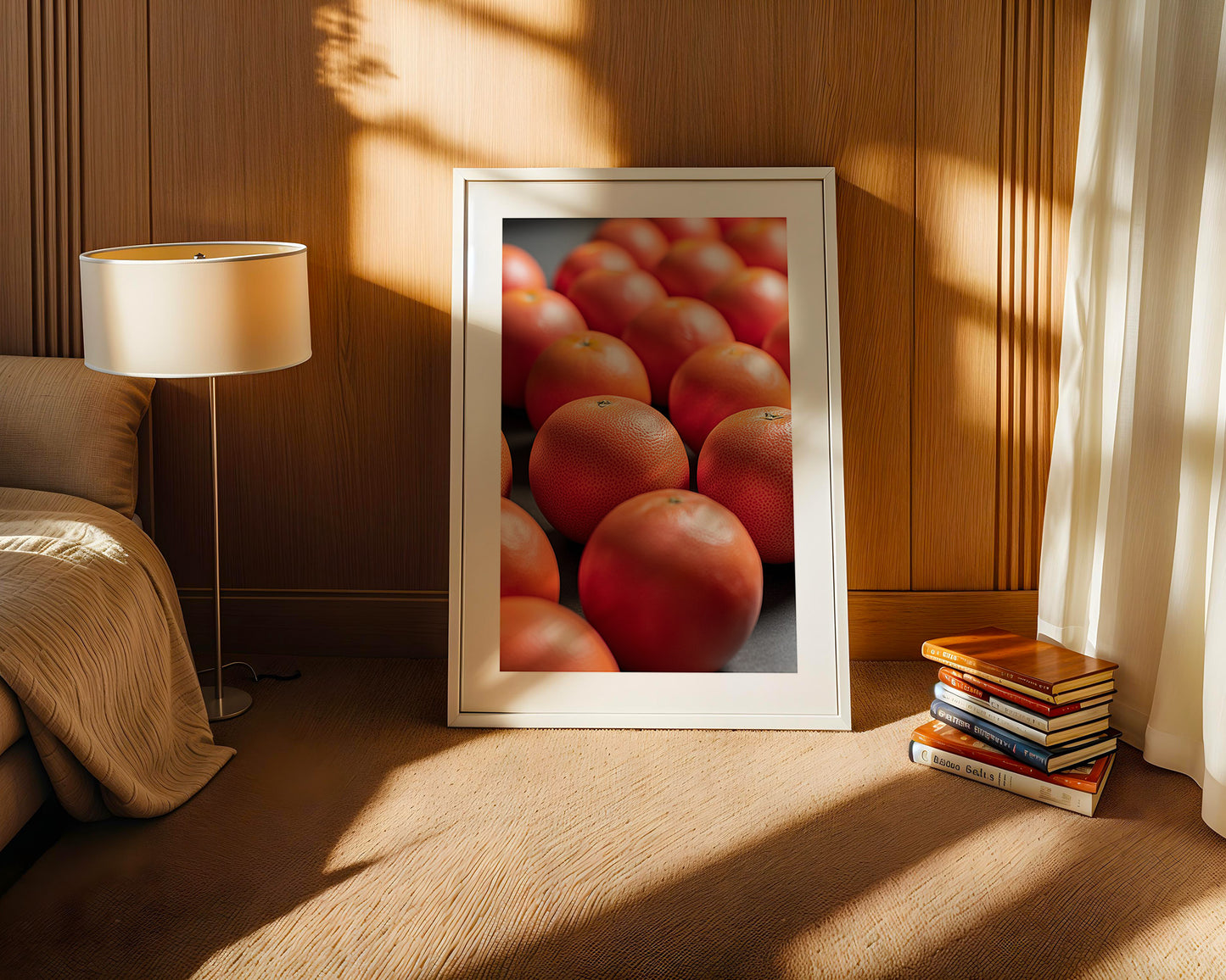 Grapefruits Nahaufnahme Farbspiel
