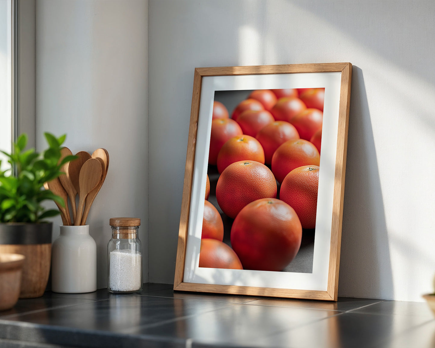 Grapefruits Nahaufnahme Farbspiel