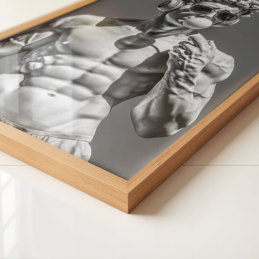 Statue Hipster Stil Schwarz-Weiß