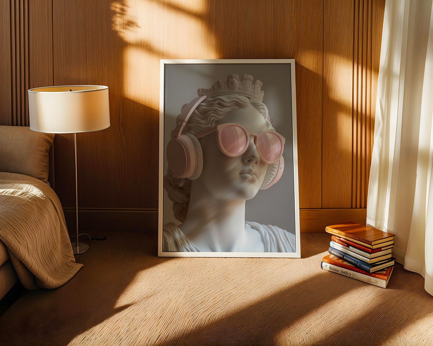 Büste Kopfhörer Sonnenbrille rosa