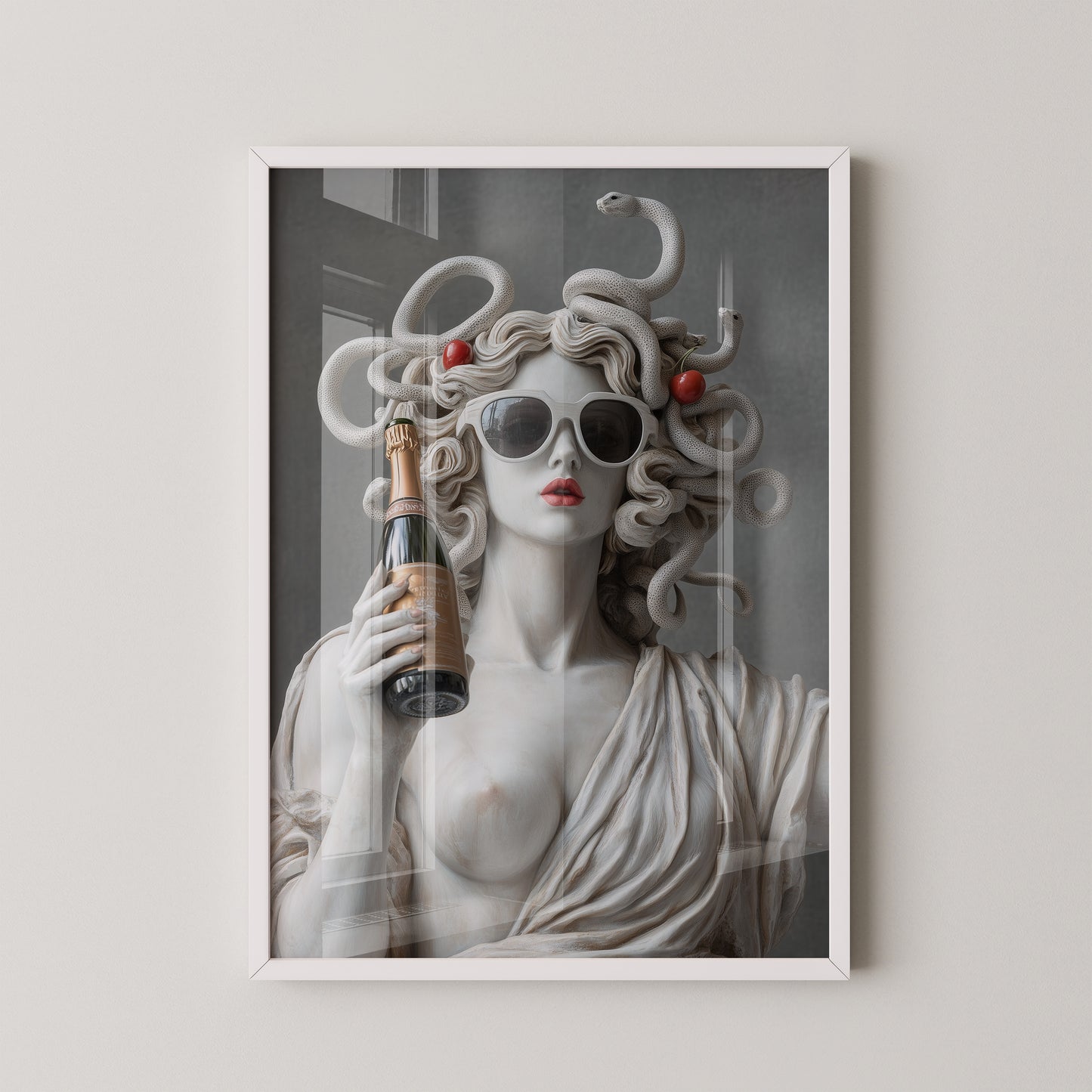 Medusa Skulptur Sonnenbrille Retro