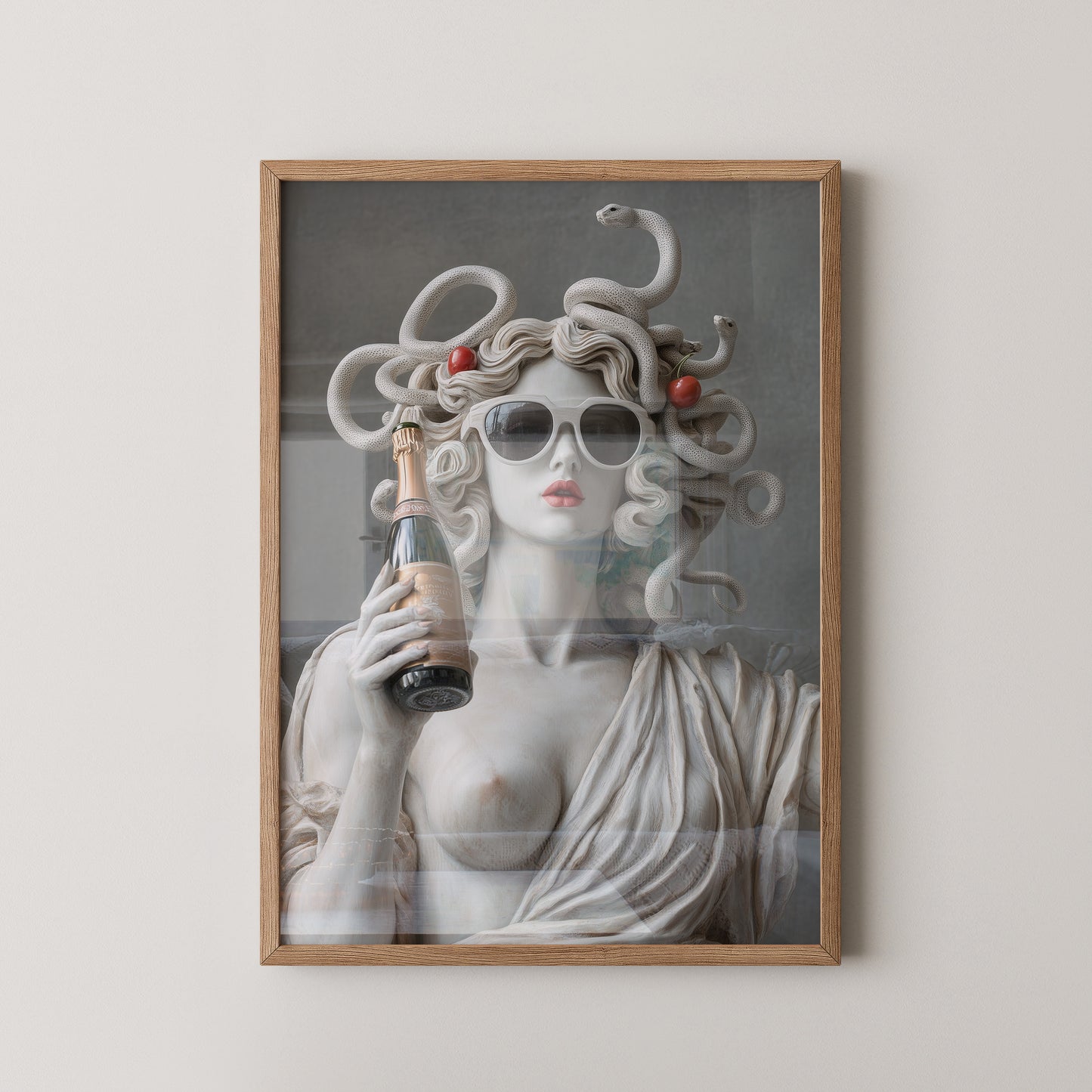 Medusa Skulptur Sonnenbrille Retro