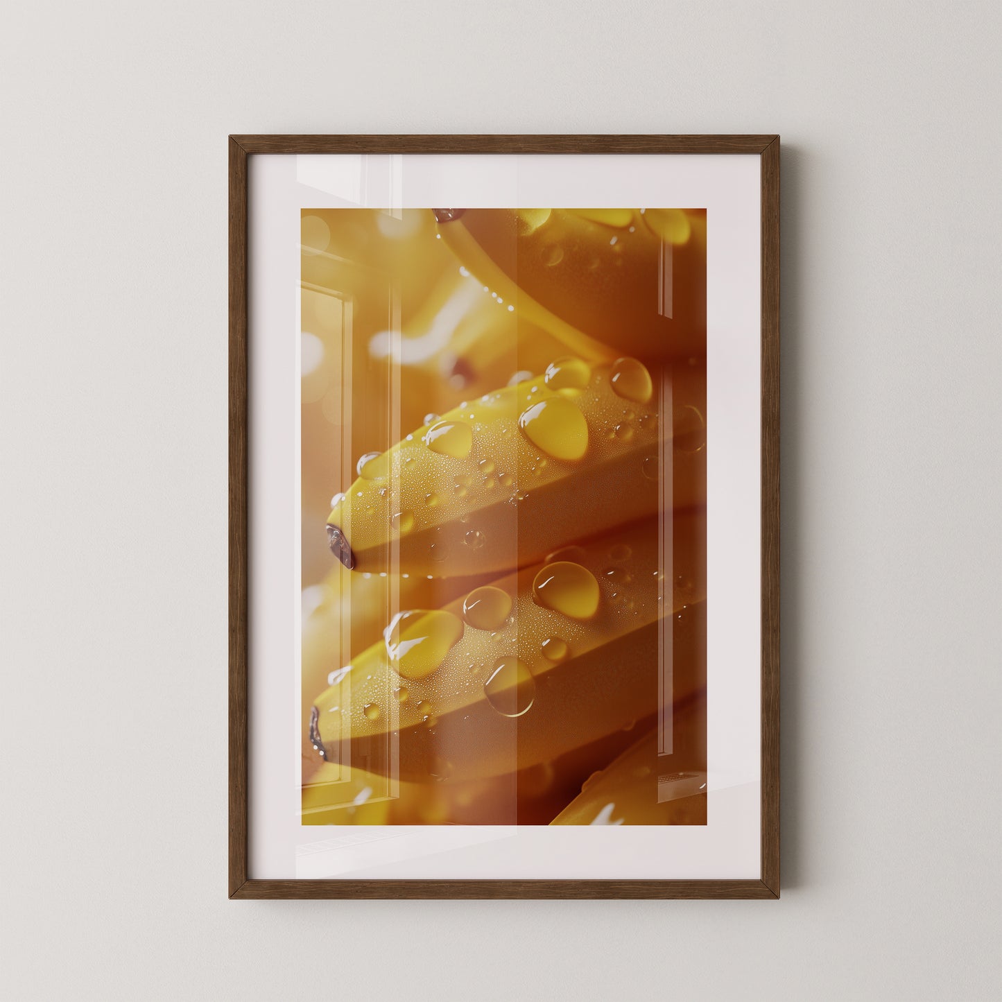 Bananen Makro goldgelb