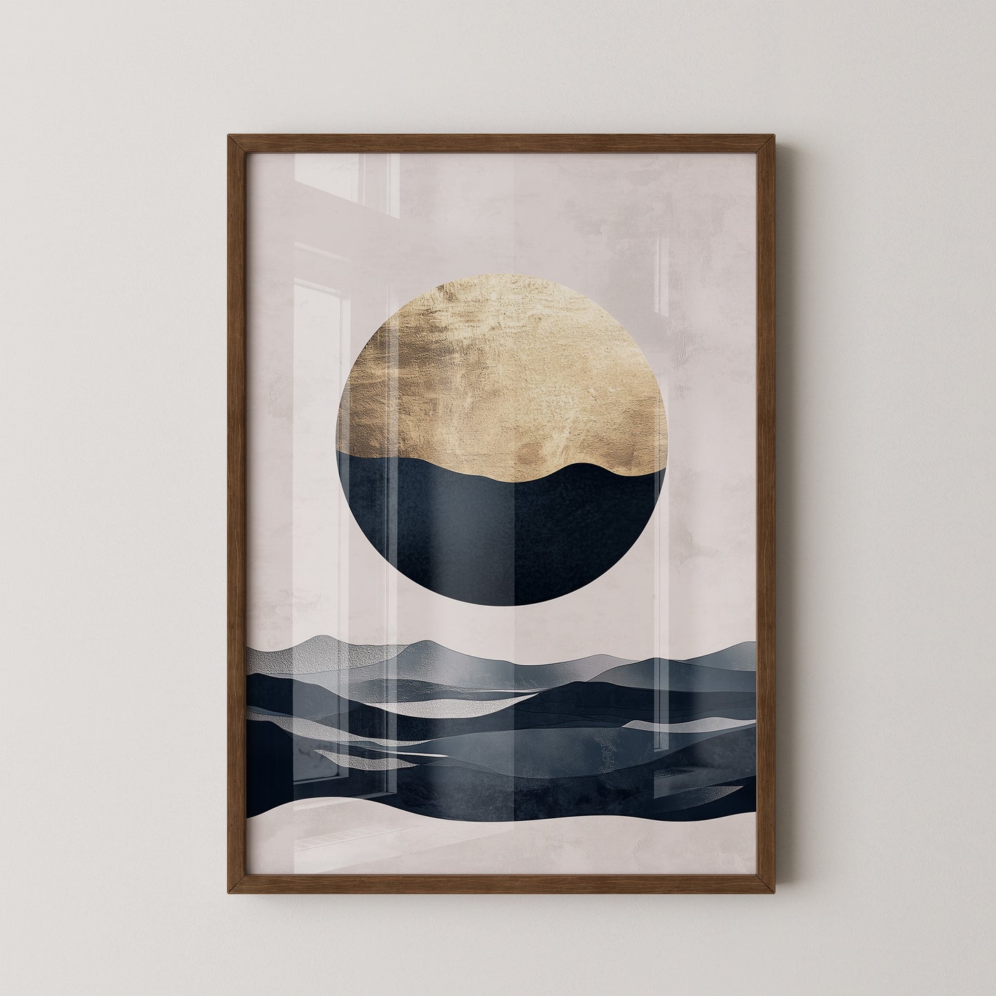 Goldene Mondlandschaft abstrakt
