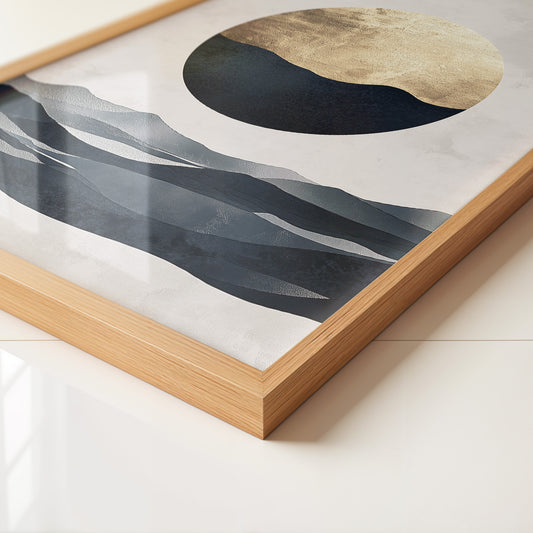 Goldene Mondlandschaft abstrakt