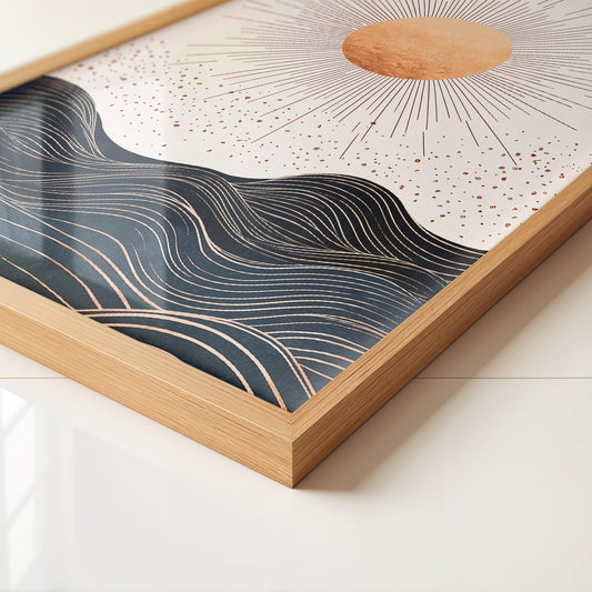 Sonnige Wellen Grafik Braunkohlelinien