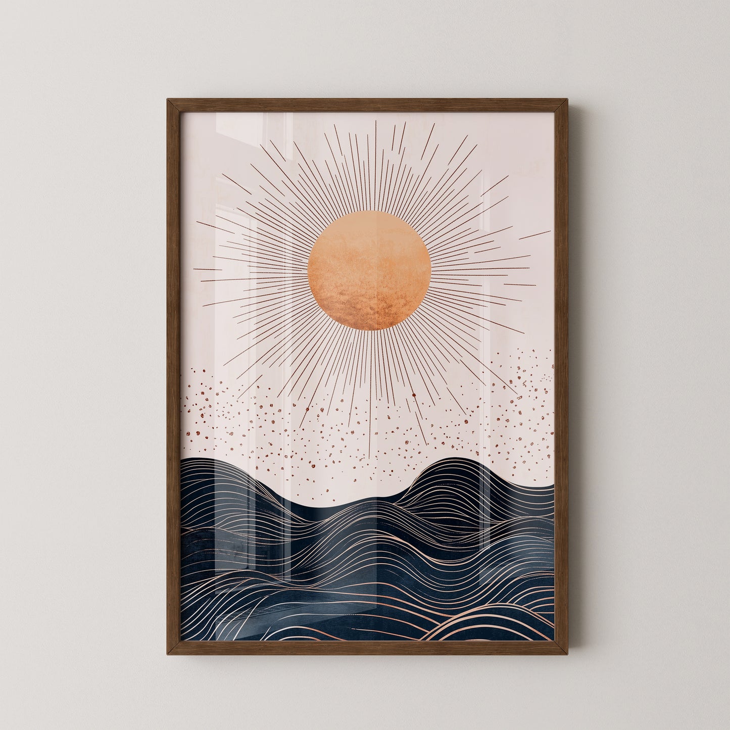 Sonnige Wellen Grafik Braunkohlelinien