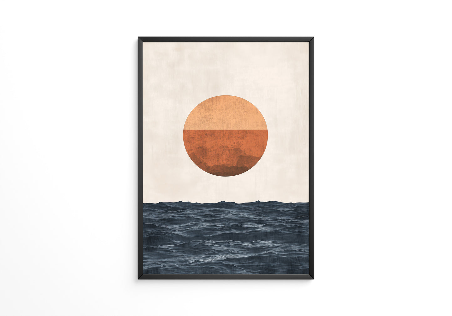 Abstrakte Sonne Meer Vintage