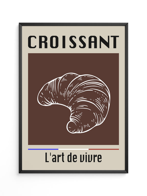 Croissant Illustration Retro Stil