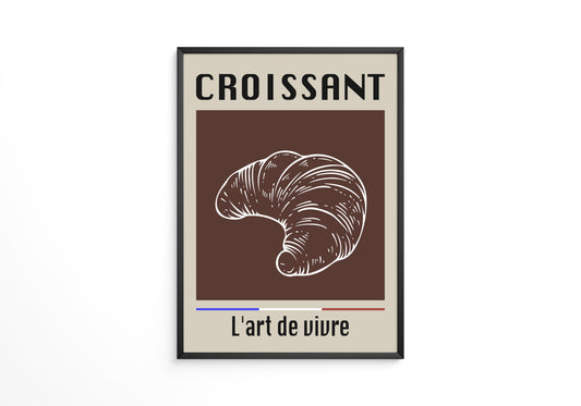 Croissant Illustration Retro Stil