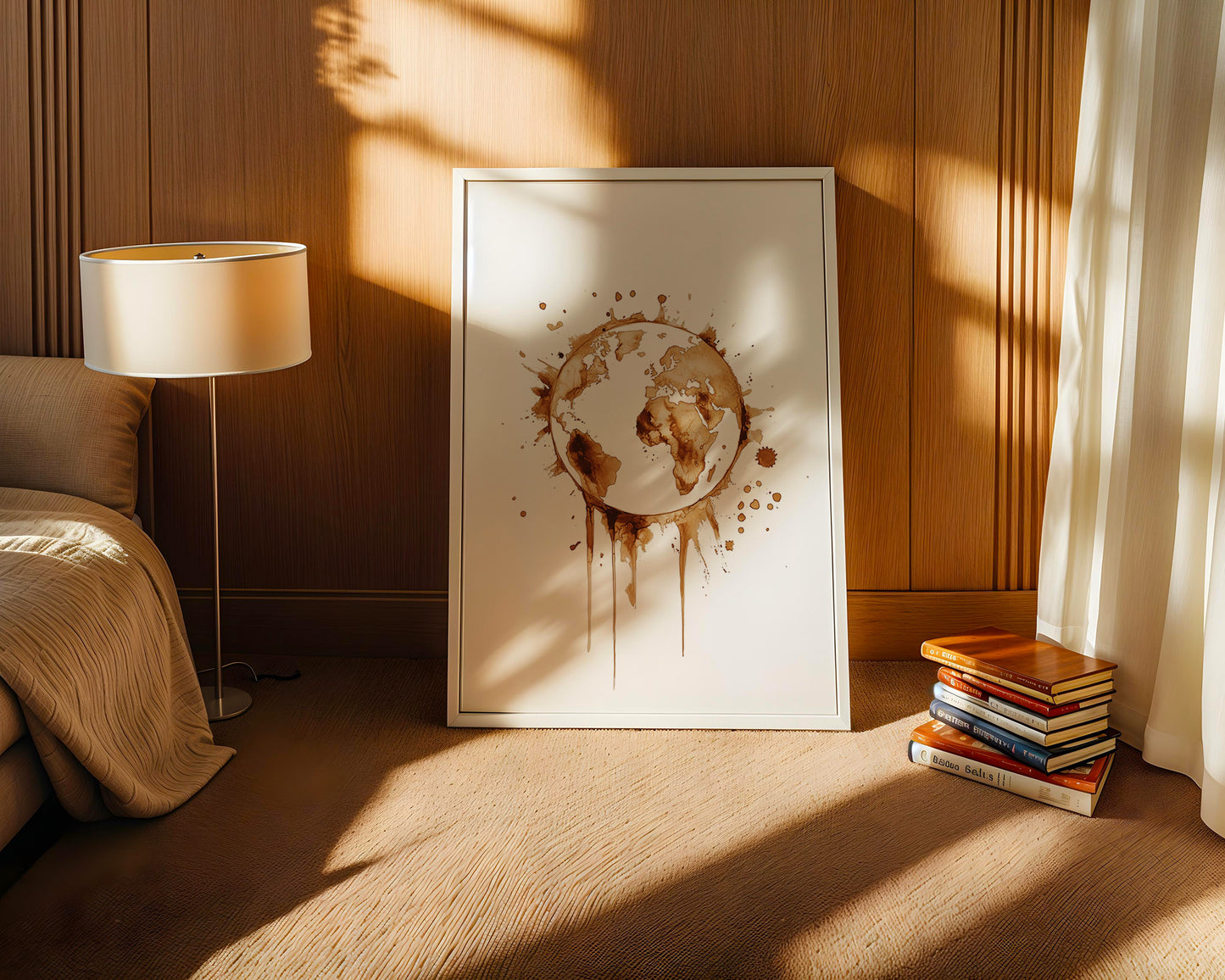 Erde Kaffeefleck Kunst