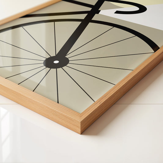 Fahrradrad Grafik minimalistisch