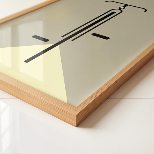 Fahrrad Schlicht Vertikal Kunst