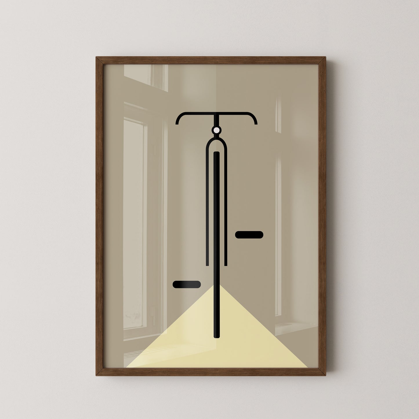 Fahrrad Schlicht Vertikal Kunst