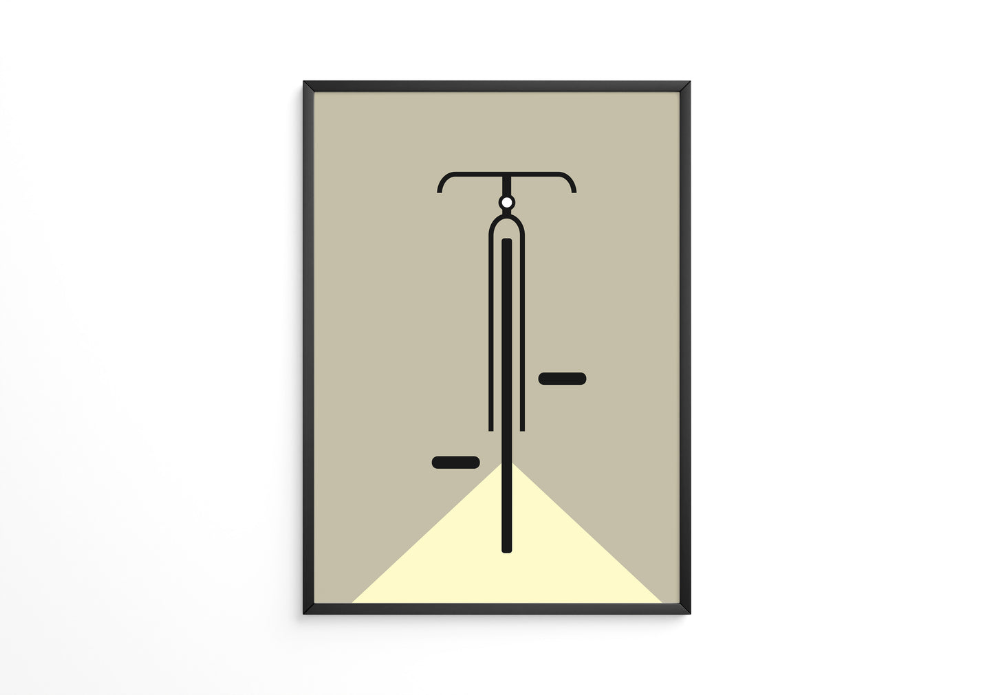 Fahrrad Schlicht Vertikal Kunst