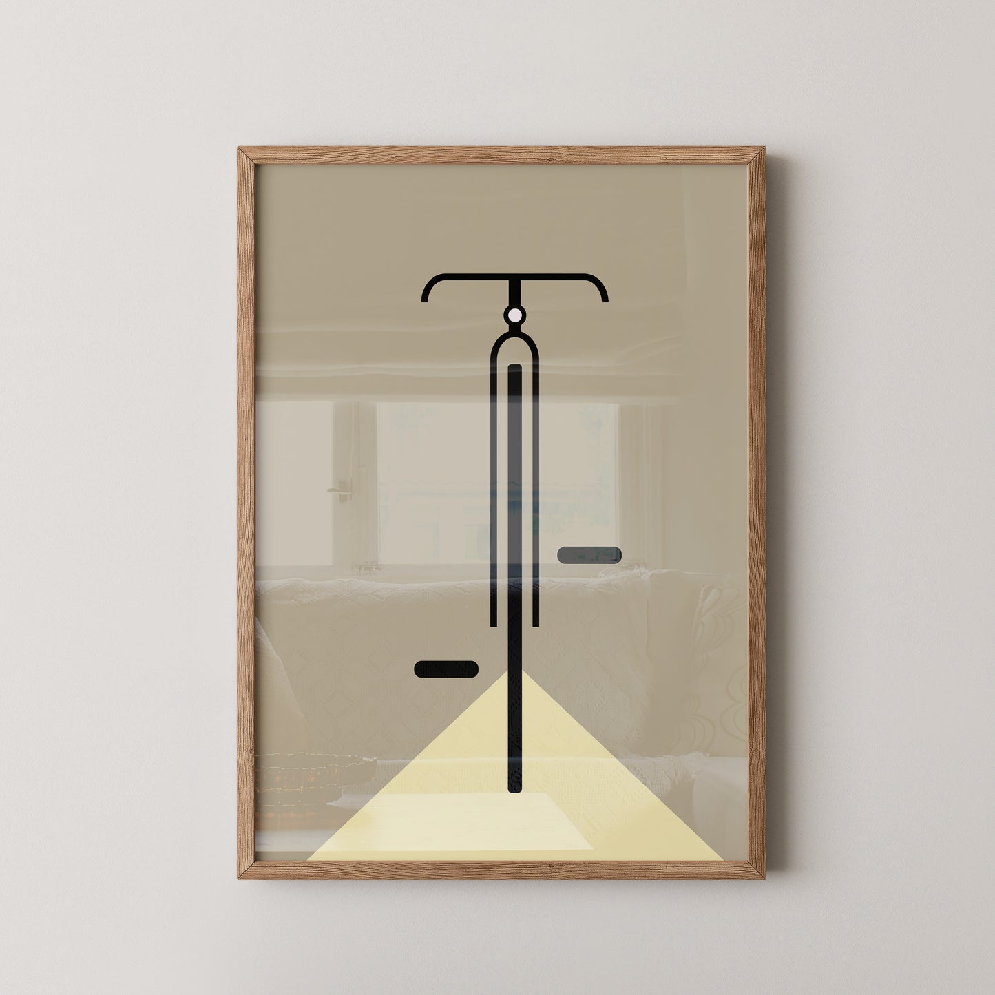 Fahrrad Schlicht Vertikal Kunst