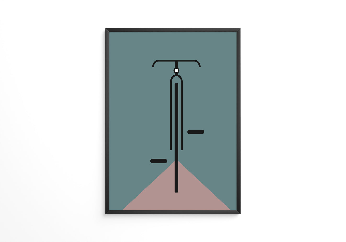 Fahrrad Abstraktion Draufsicht Minimal