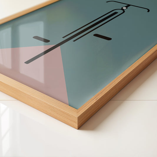 Fahrrad Abstraktion Draufsicht Minimal