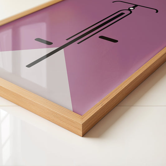 Fahrrad Minimal Abstrakt Lila