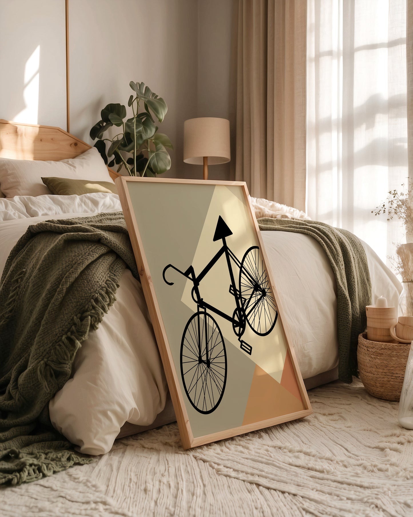 Fahrrad Silhouette geometrisch