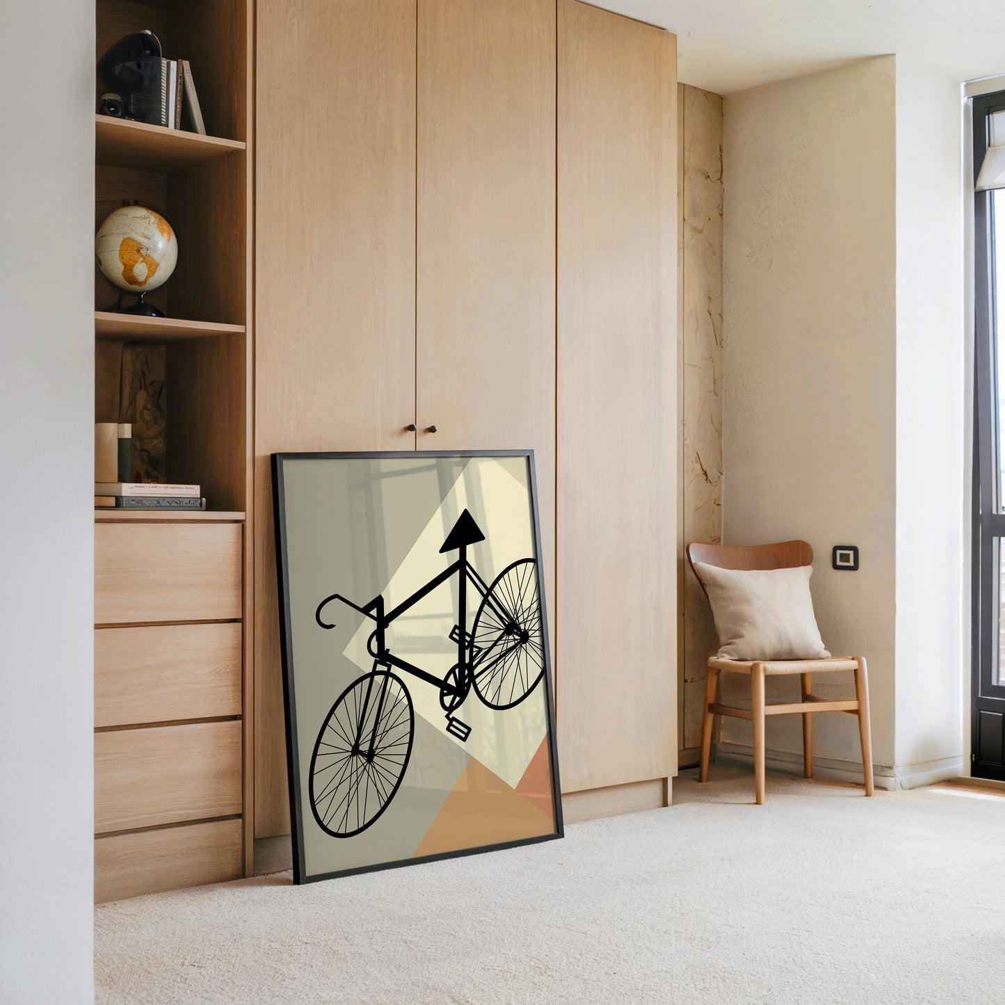 Fahrrad Silhouette geometrisch