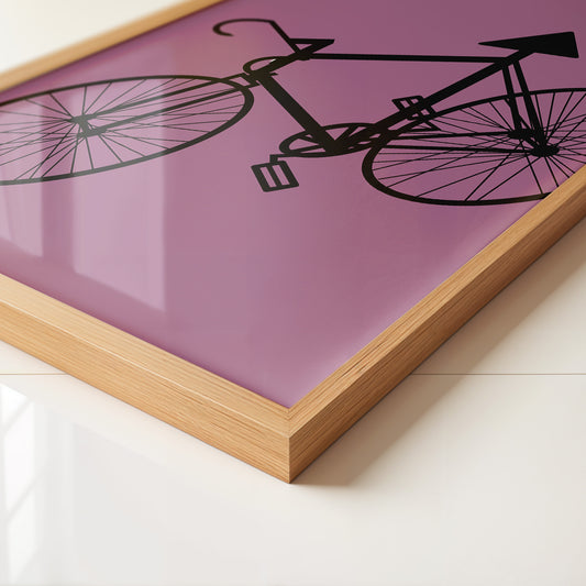 Fahrrad Silhouette lila