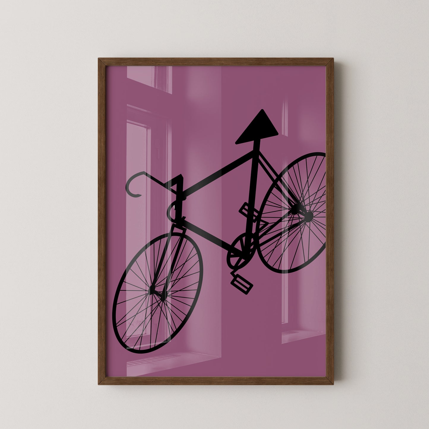 Fahrrad Silhouette lila