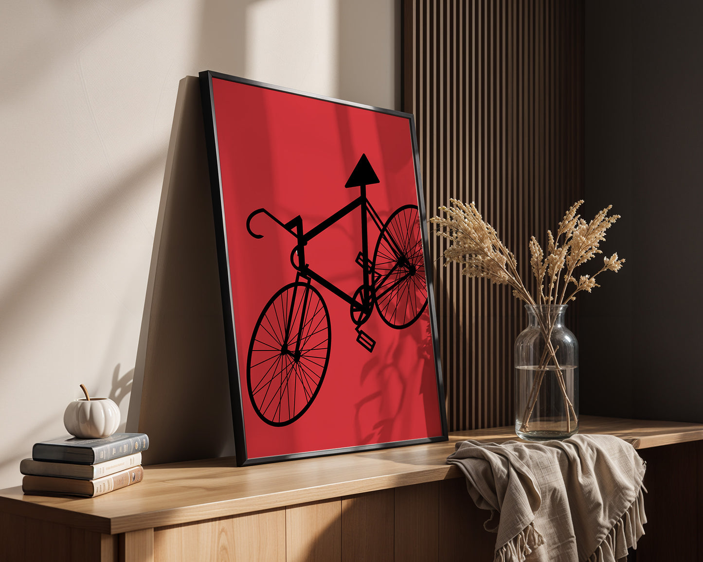 Fahrrad Grafik rot-schwarz